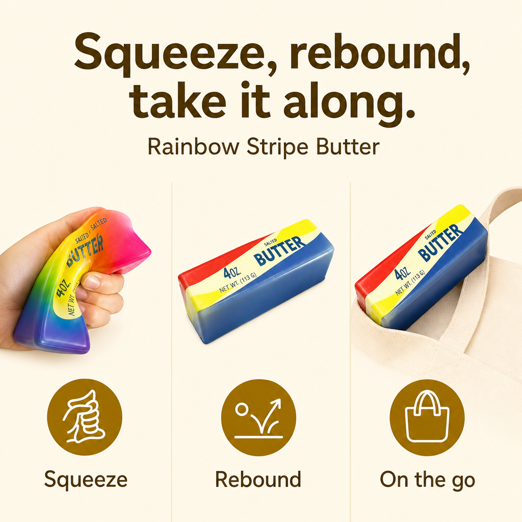 Rainbow Stripe Butter lifestyle