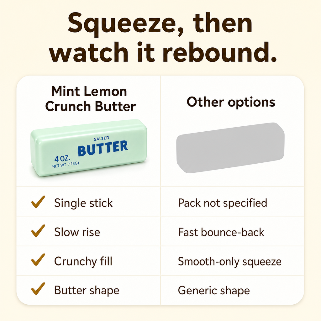 Mint Lemon Crunch Butter comparison
