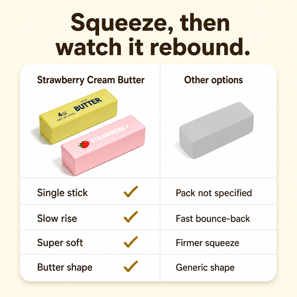 Strawberry Cream Butter comparison