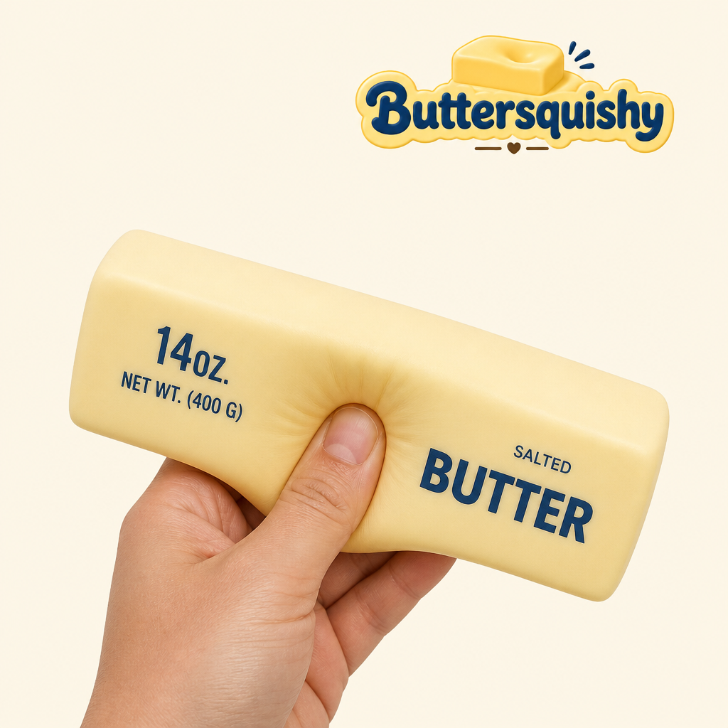 Jumbo Butter Loaf 14oz 2-Pack being squeezed