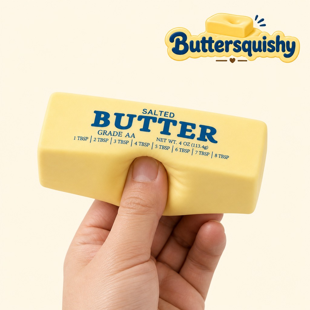 Jumbo Butter Loaf 14oz 6-Pack being squeezed