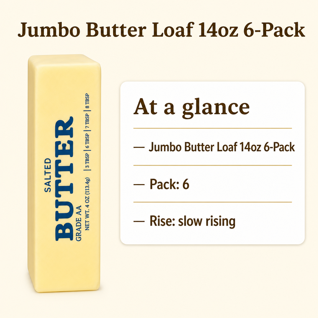 Jumbo Butter Loaf 14oz 6-Pack specs