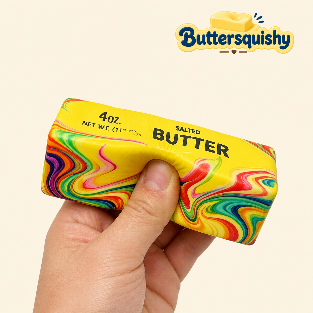 Oil-Paint Swirl Butter being squeezed