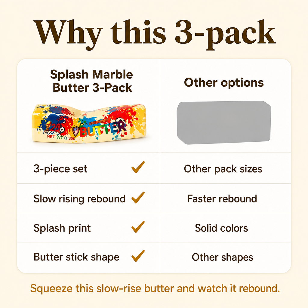 Splash Marble Butter 3-Pack comparison