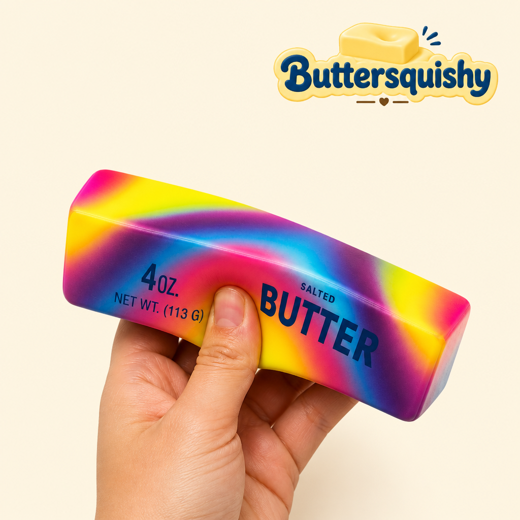 Neon Swirl Butter being squeezed