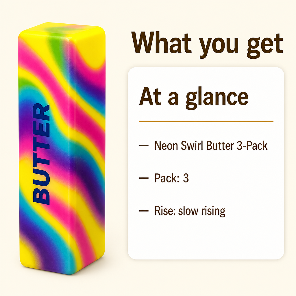 Neon Swirl Butter 3-Pack specs