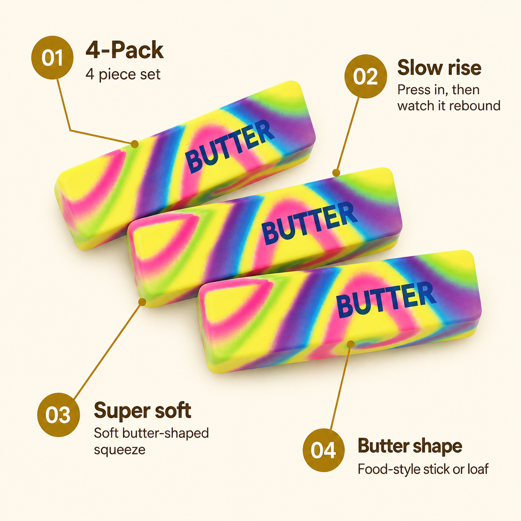 Neon Swirl Butter 4-Pack features