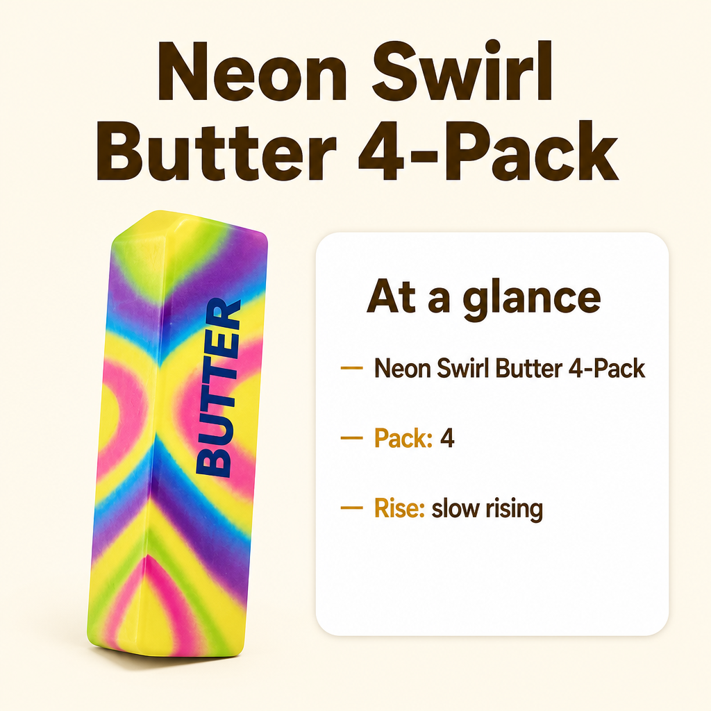 Neon Swirl Butter 4-Pack specs