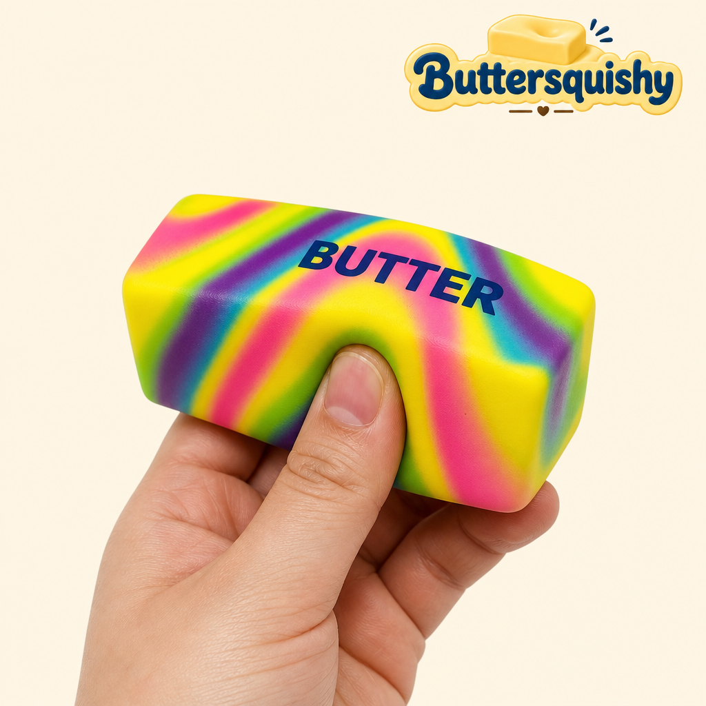 Neon Swirl Butter 6-Pack being squeezed