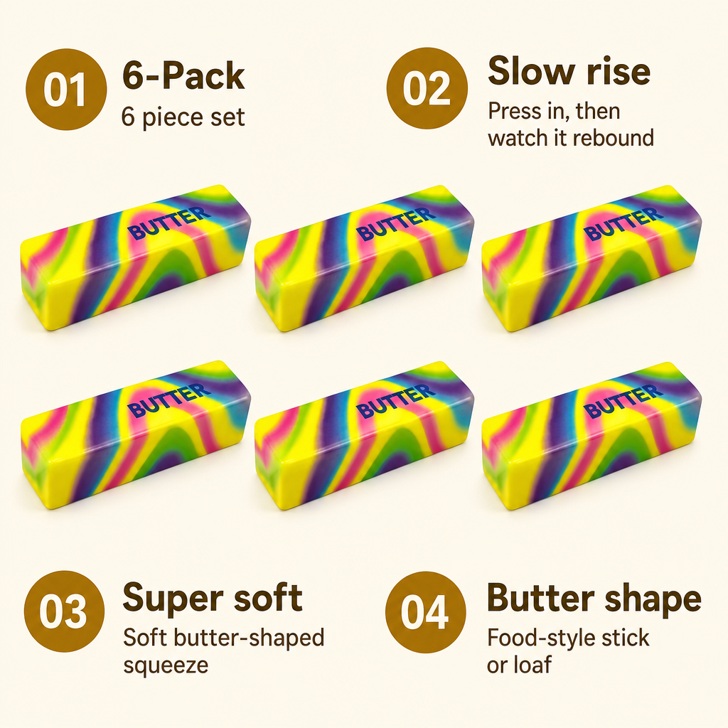 Neon Swirl Butter 6-Pack features