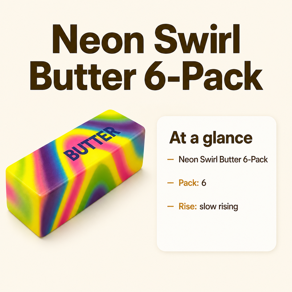 Neon Swirl Butter 6-Pack specs