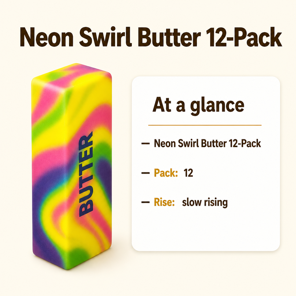 Neon Swirl Butter 12-Pack specs