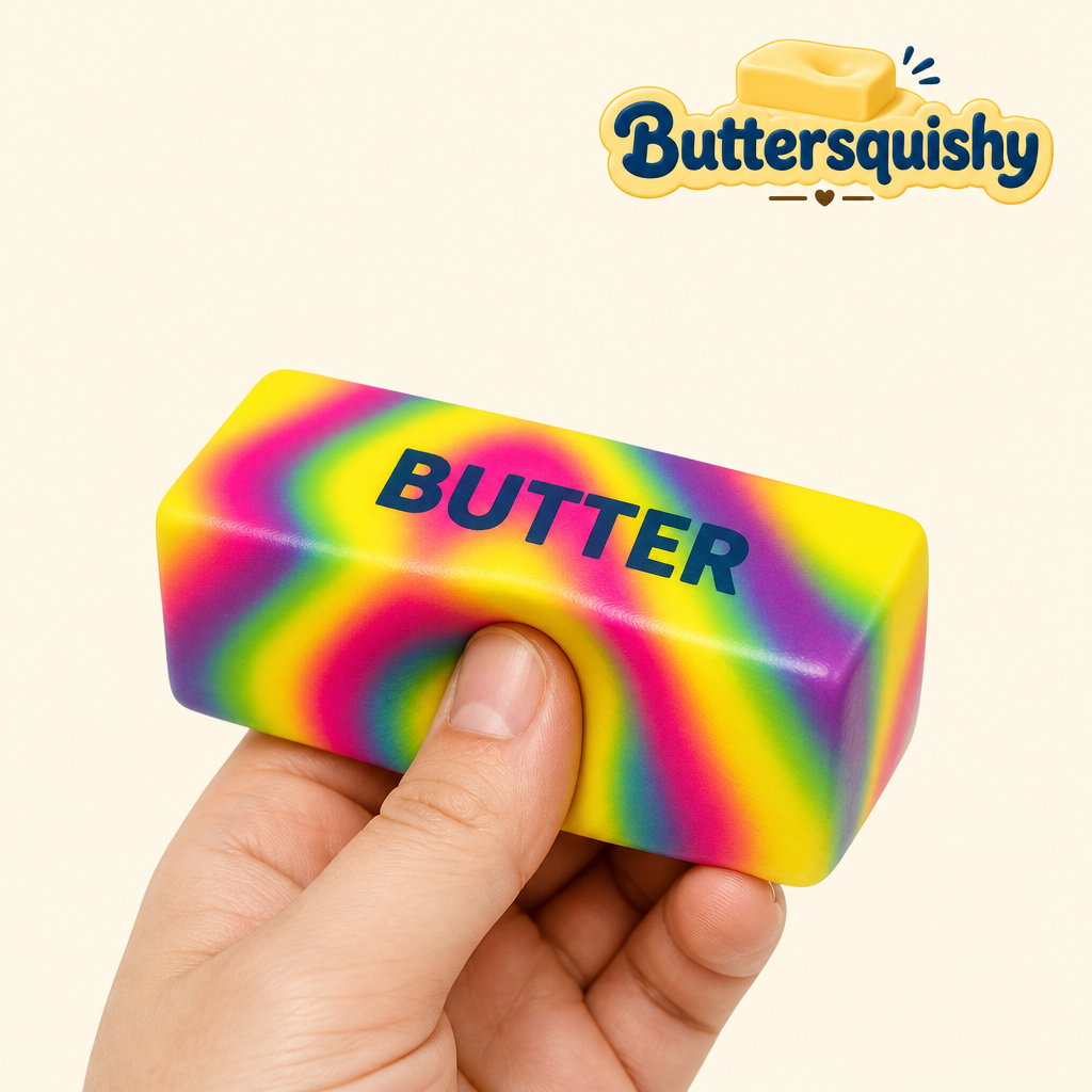 Neon Swirl Butter 18-Pack being squeezed