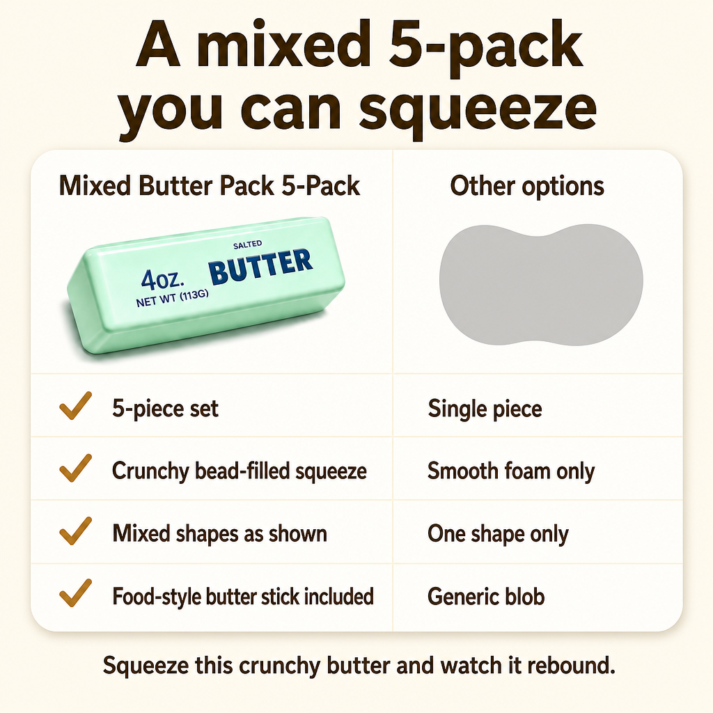 Mixed Butter Pack 5-Pack comparison