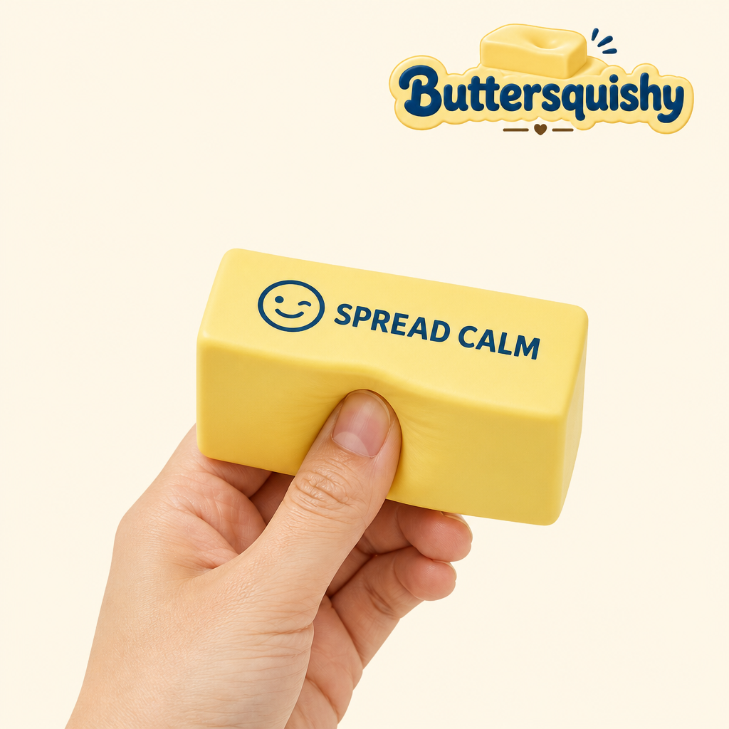 Smile Cube Butter 6-Pack being squeezed