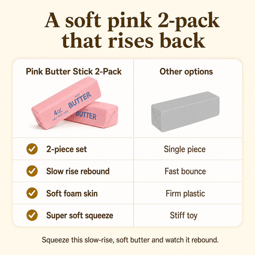 Pink Butter Stick 2-Pack comparison