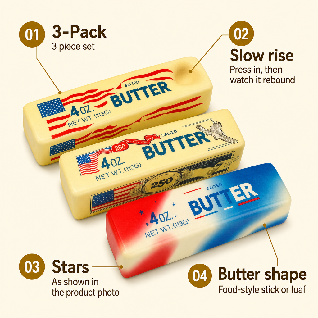 Stars and Stripes Butter 3-Pack features