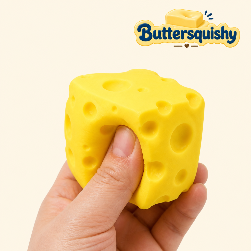 Cheese Cube Loaf being squeezed