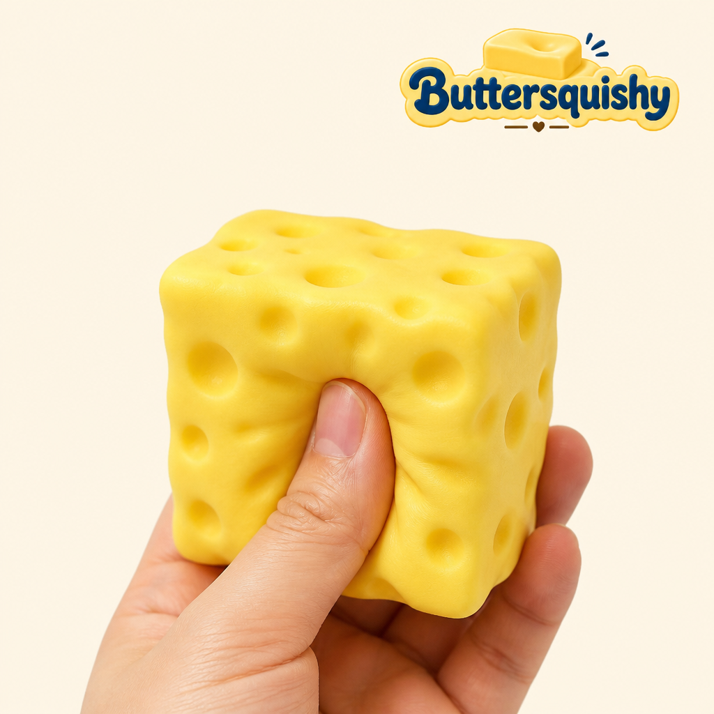 Cheese Cube Loaf being squeezed