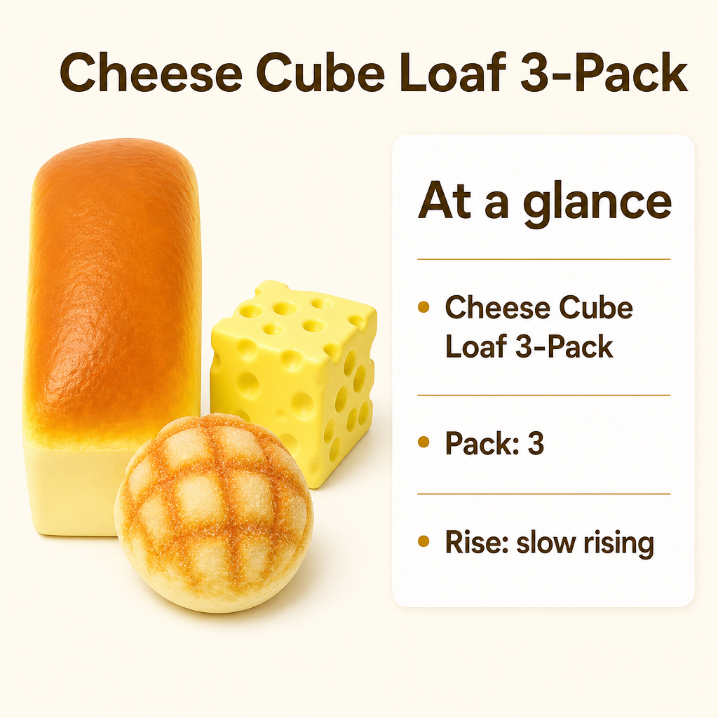 Cheese Cube Loaf 3-Pack specs