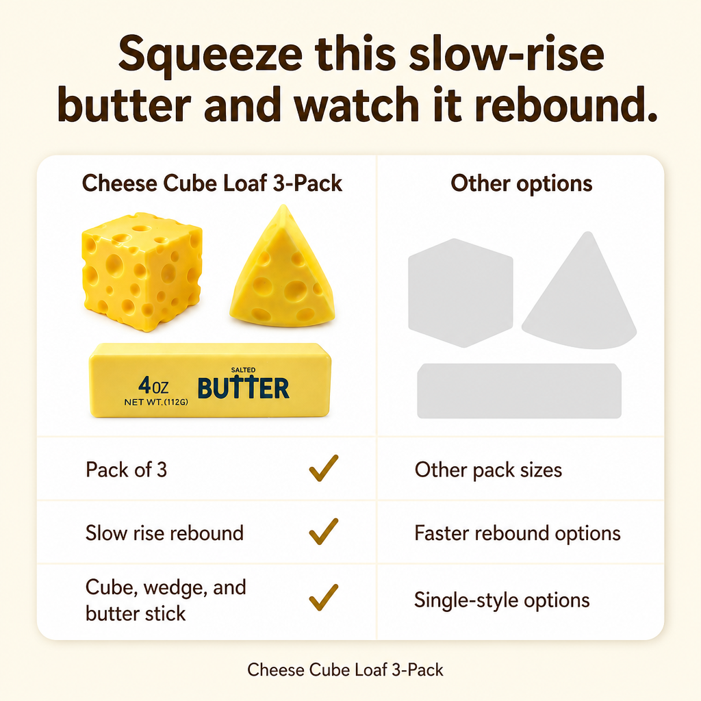 Cheese Cube Loaf 3-Pack comparison
