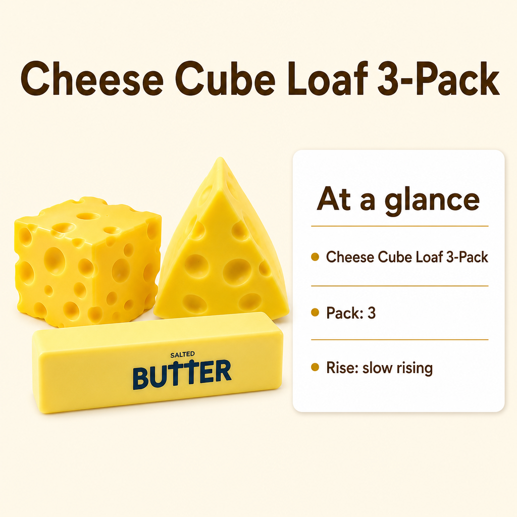 Cheese Cube Loaf 3-Pack specs