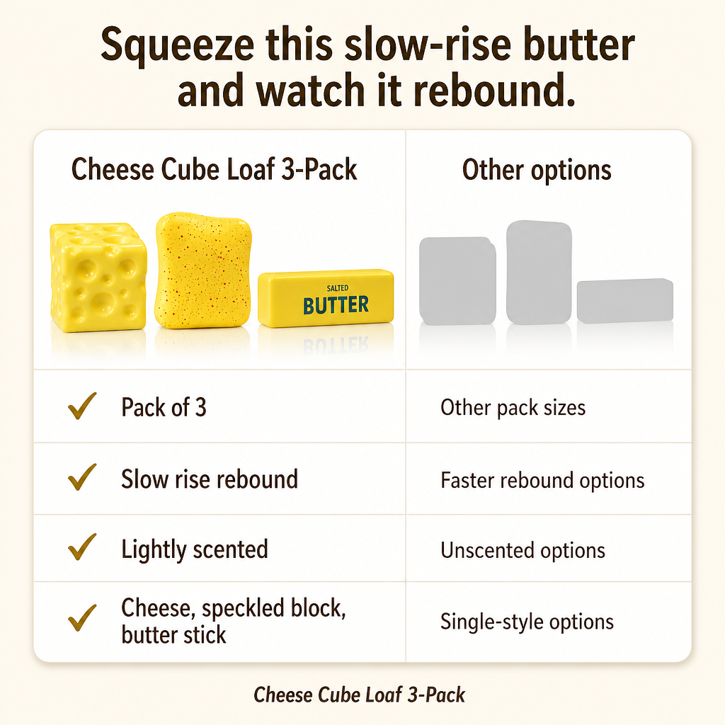Cheese Cube Loaf 3-Pack comparison