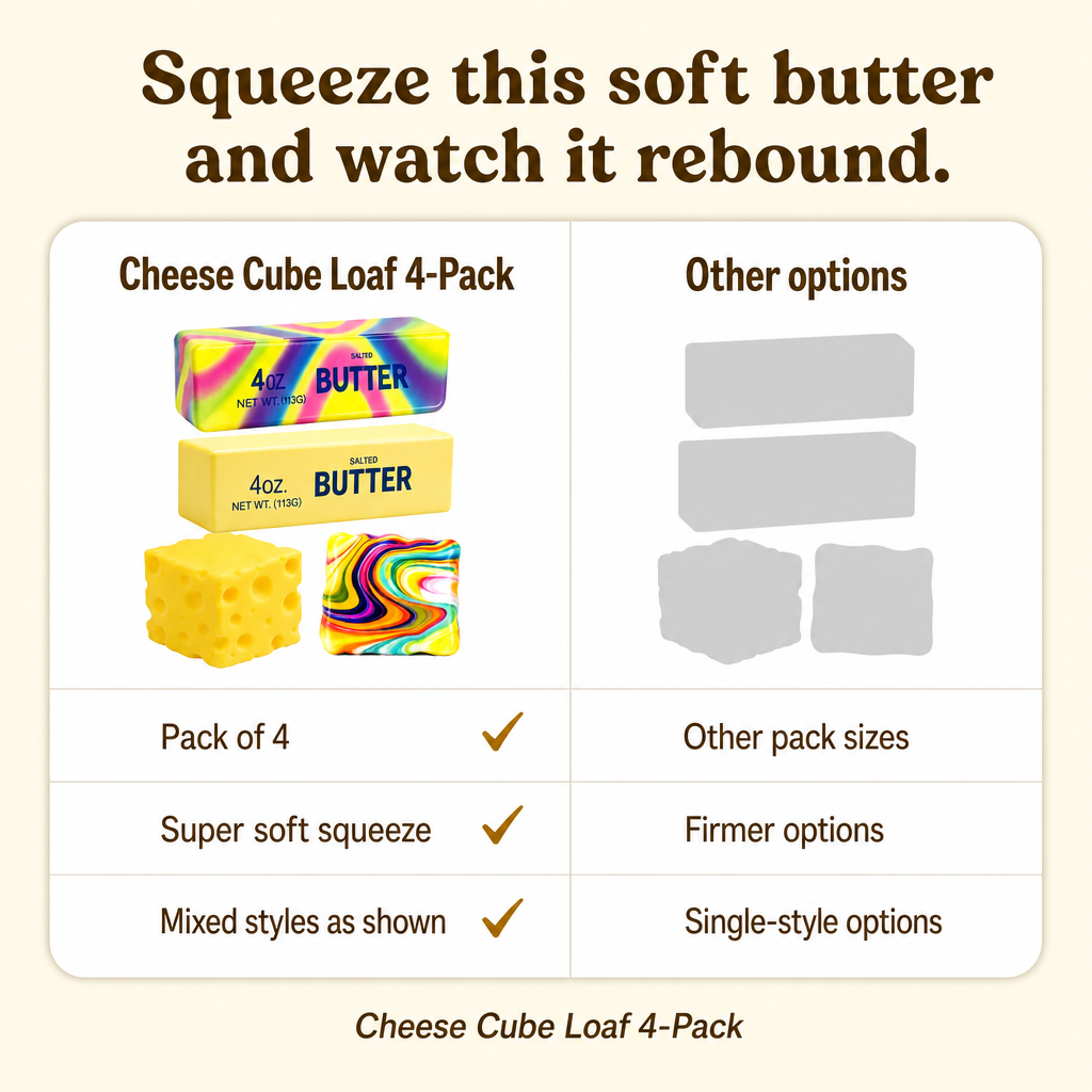 Cheese Cube Loaf 4-Pack comparison