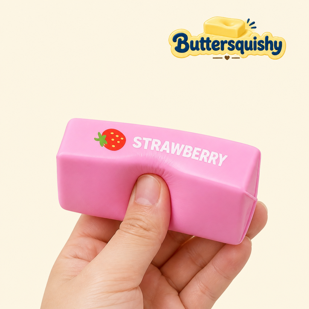 Strawberry Butter Stick 2-Pack being squeezed