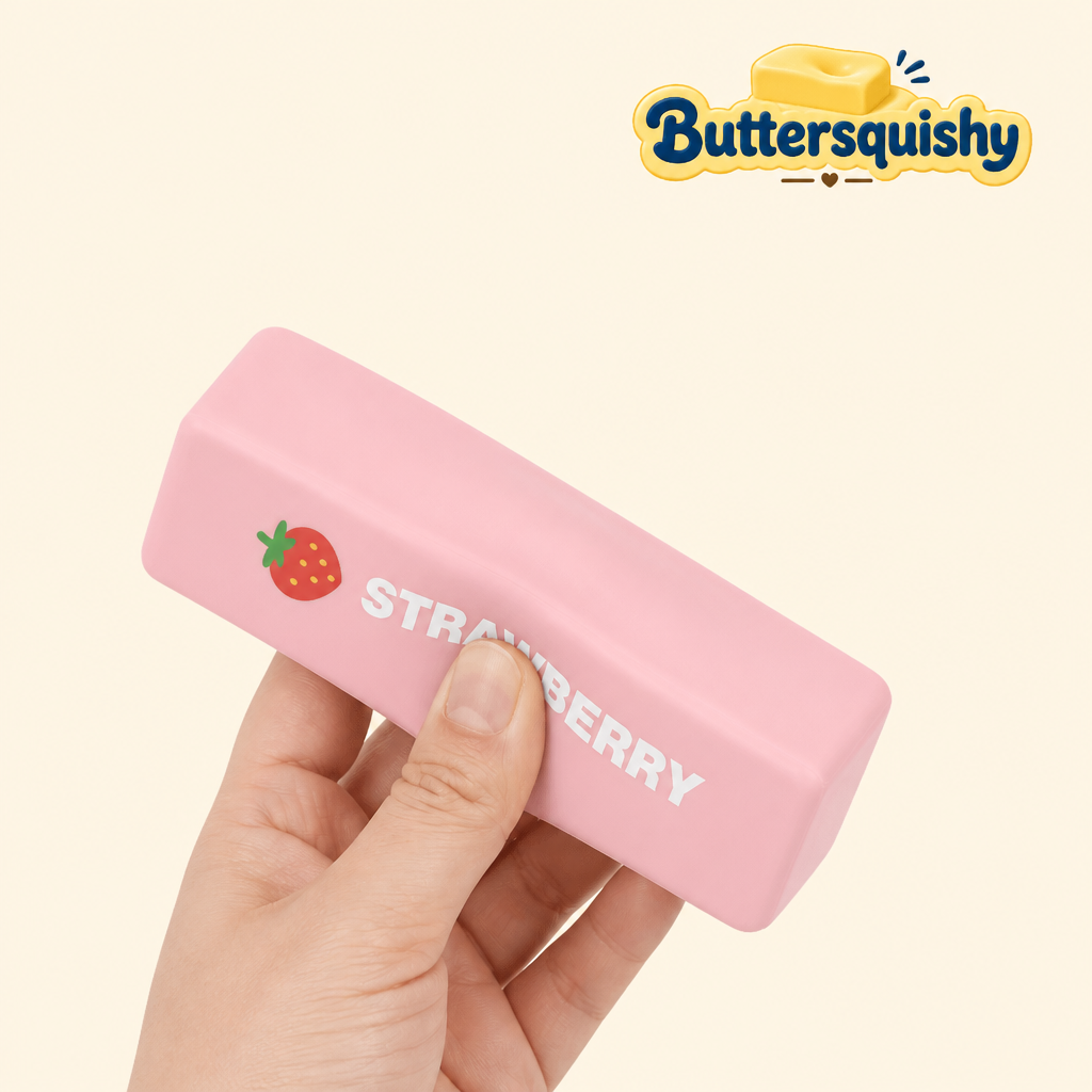 Strawberry Butter Stick 3-Pack being squeezed