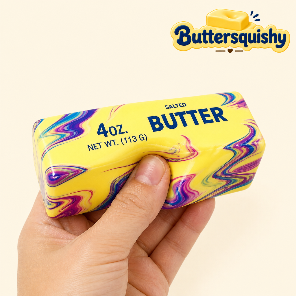 Blue Butter Stick 2-Pack being squeezed