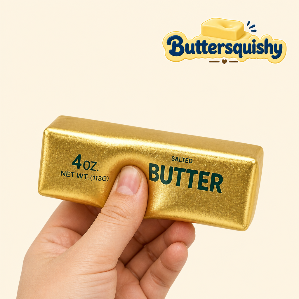 Golden Butter Stick being squeezed