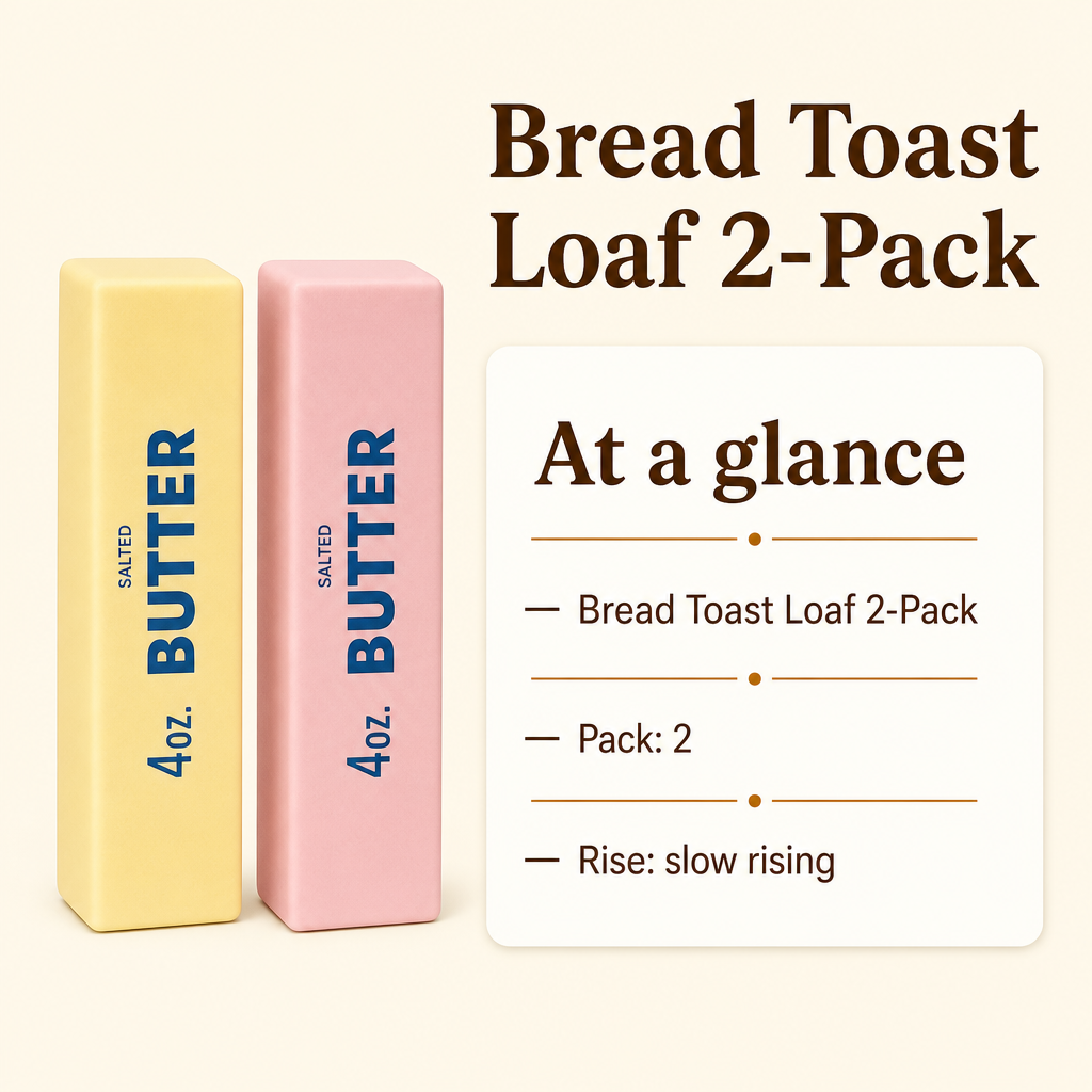 Bread Toast Loaf 2-Pack specs