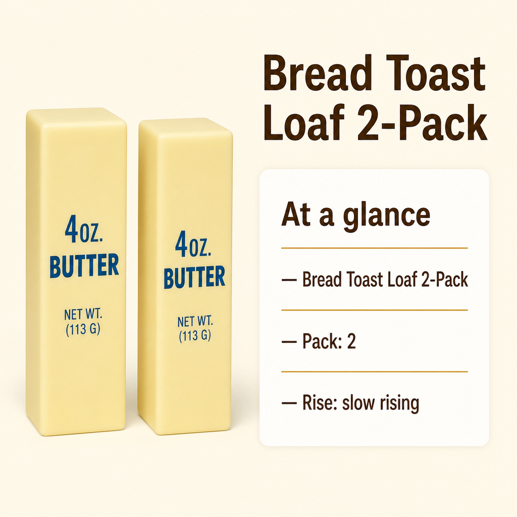 Bread Toast Loaf 2-Pack specs